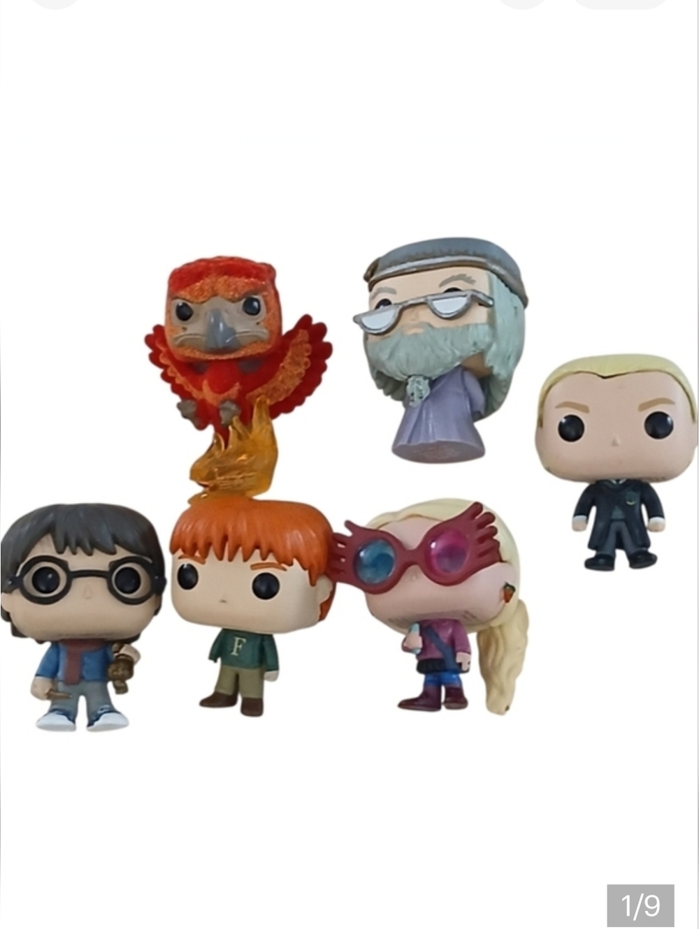 Harry Potter Funko Mystery Minis Lot of 6 - Rare Fawkes & Luna Lovegood